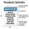 Signmission Do Not Enter When Laser In Use OSHA Notice Sign, Vinyl Decal, 3.5in W x 5in L, 2PK OS-2PACK-NS-D-35-V-11245 - alternate 6